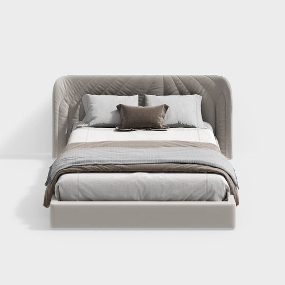 Urban Comfort Modern Bed 3D model