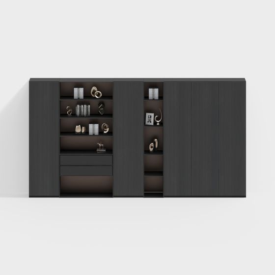 City Study Cabinet 3D model in Modern Aesthetic