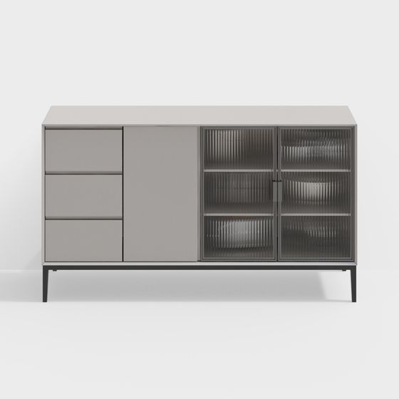 Urban Storage Cabinet 3D model for Modern Interiors