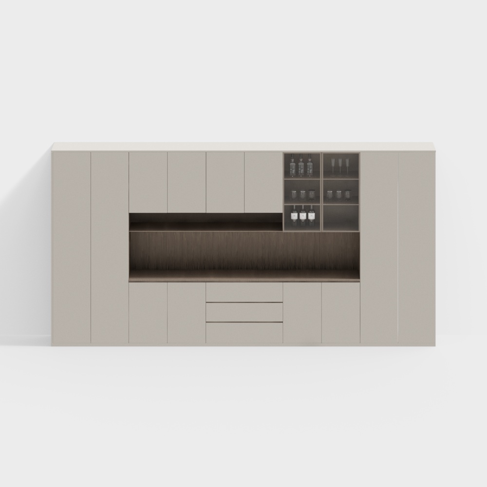 Tủ đựng đồ ăn phong cách kem