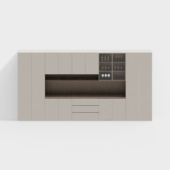 Tủ đựng đồ ăn phong cách kem