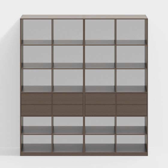 Étagère à livres en bois massif Wabi-sabi