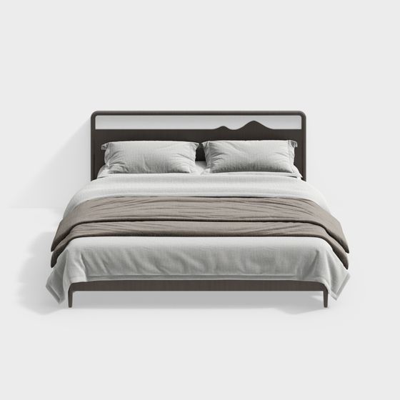Modern Minimalist Bed Frame 3D model