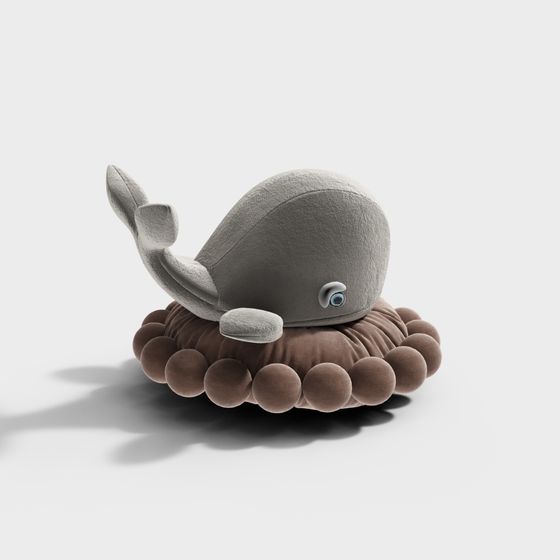 Adorable Whale Plush 3D model for Creative Projects