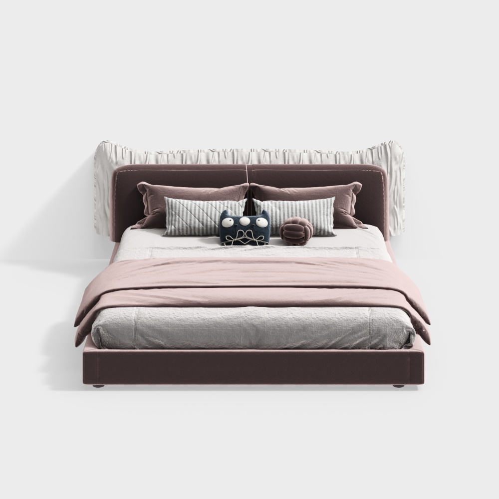 Letto per bambina rosa moderno
