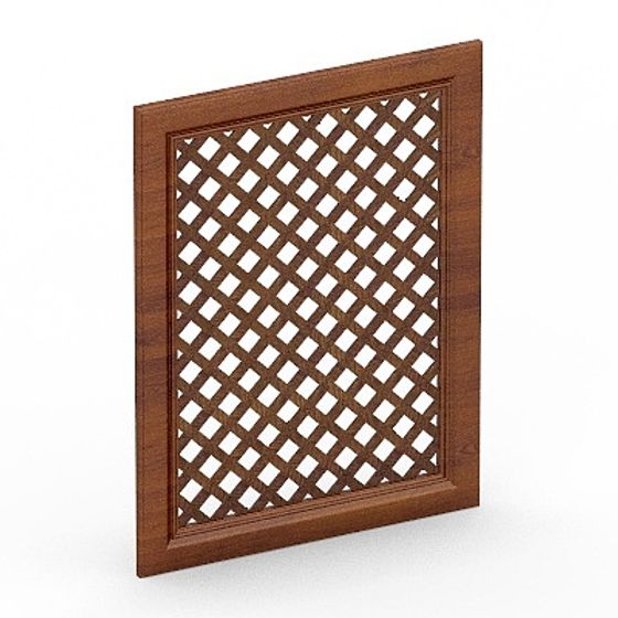 Lattice Panel 3D model with Unique Low-Polygon Design