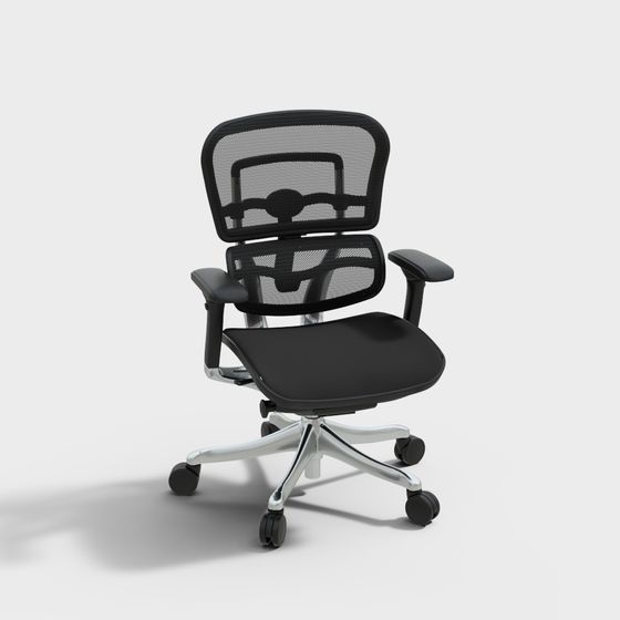 Stylish Office Chair 3D model for Contemporary Workspaces