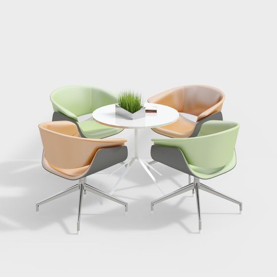 Urban Oasis Coffee Table and Chair Set 3D model