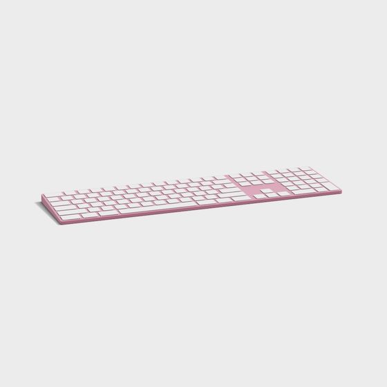 Stylish Pink Keyboard 3D model for Modern Design