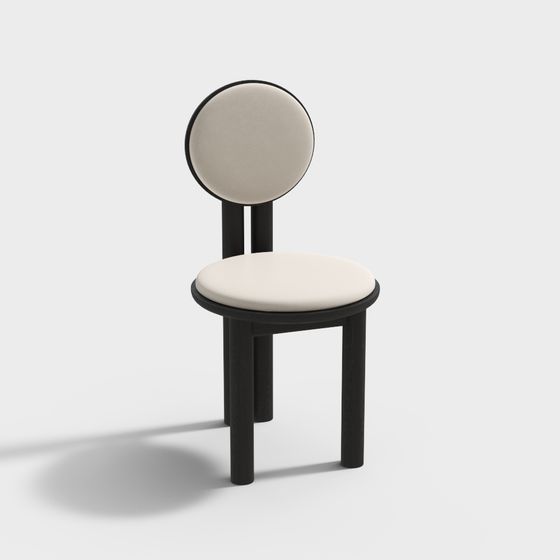 Round Chair 3D model for Modern Interiors