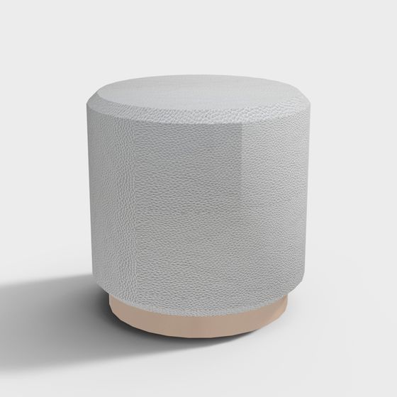 Stylish Stool 3D Model in Gray Finish