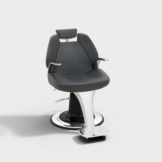 Stylish Minimalist Hair Salon Chair 3D model