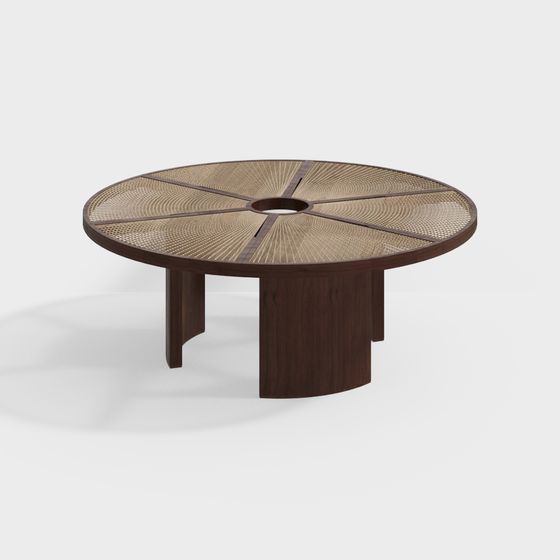 Fan-Woven Round Table 3D model