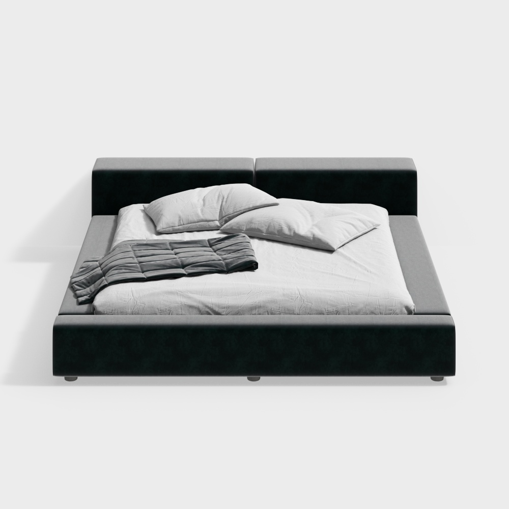 Modern fabric double bed