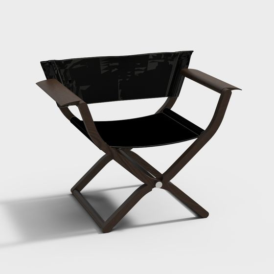 Stylish Low Poly Director's Chair 3D model