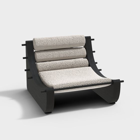 Elegant Low-Poly Curved Chair 3D model