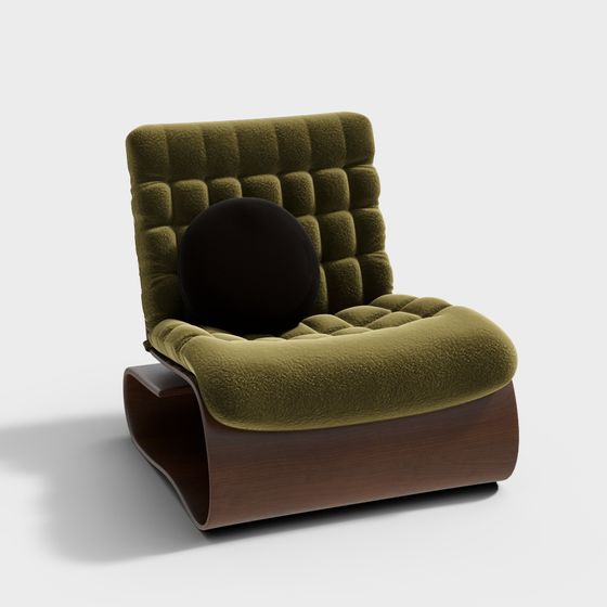 Stylish Vintage Lounge Chair 3D model