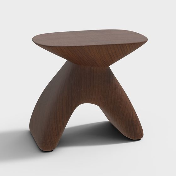 Streamlined Wooden Table 3D Model