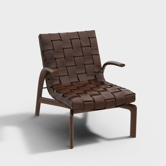 Unique Woven Leather Armchair 3D model