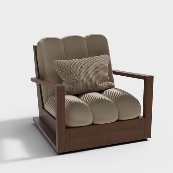 Unique Low-Poly Sofa Chair 3D model