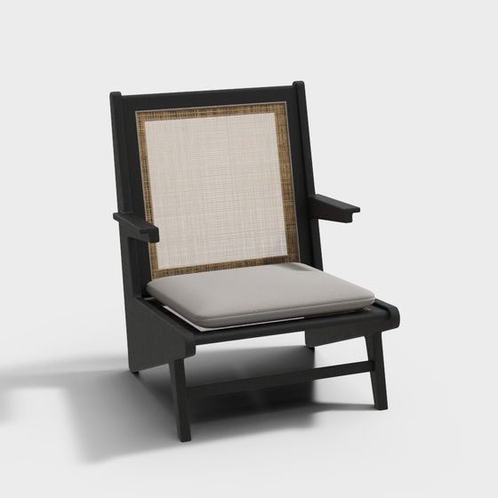 Futuristic Low-Polygon Armchair 3D model