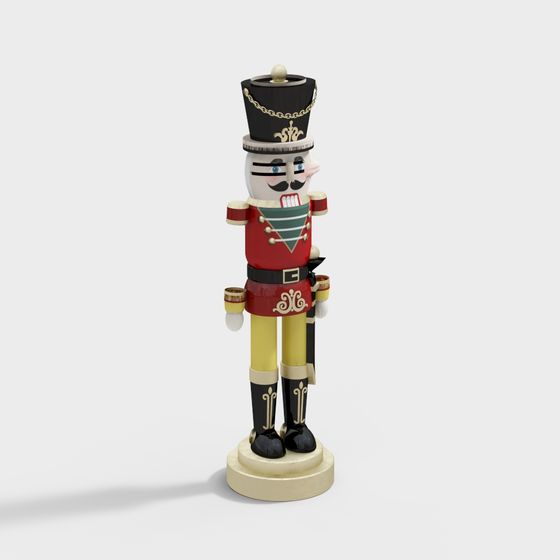Festive Nutcracker 3D model