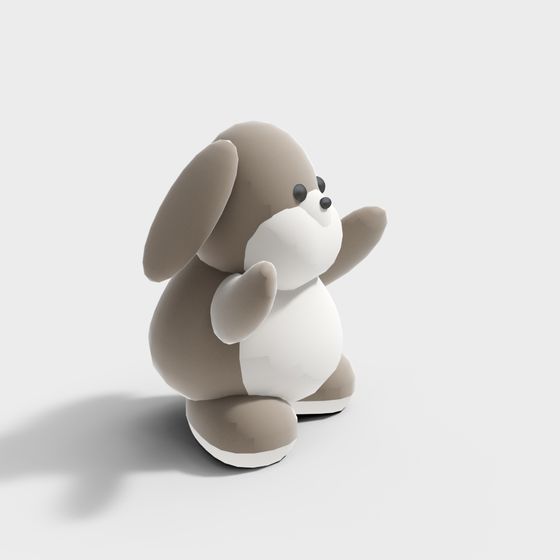 Adorable Low-Poly 3D Puppy Model