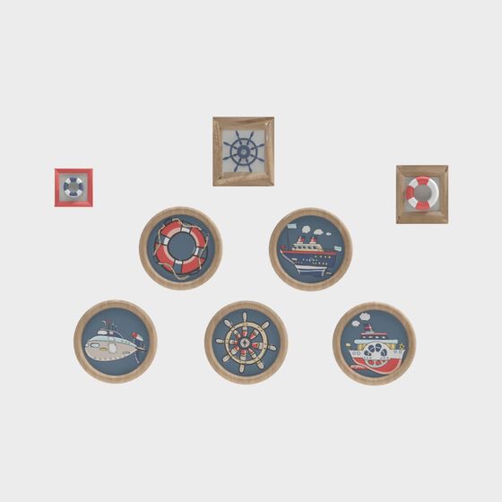 Nautical Wall Art Set 3D model