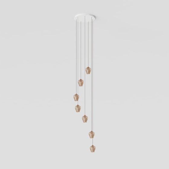 Unique Low-Polygon Hanging Lamp 3D model