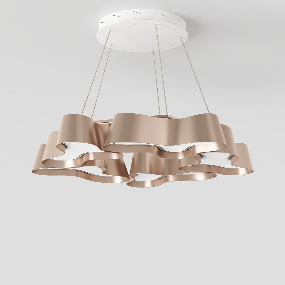 Elegant Low-Poly Chandelier 3D model