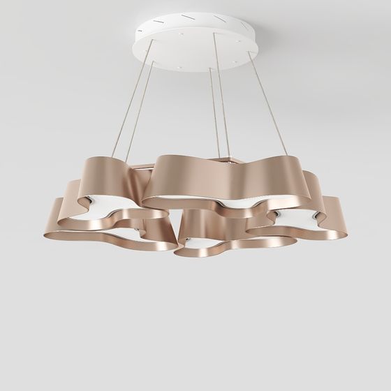 Elegant Low-Poly Chandelier 3D model