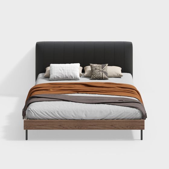 Modern Minimalist Bed Frame 3D model