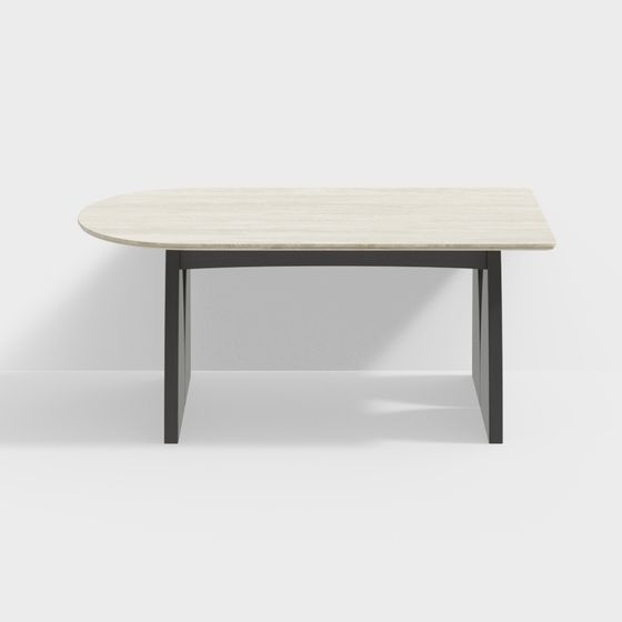 Streamlined Conference Table 3D model for Creative Spaces