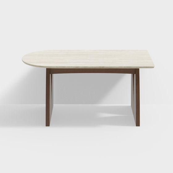 Elegant Oval Dining Table 3D model