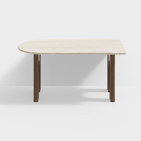 Elegant Oval Dining Table 3D model