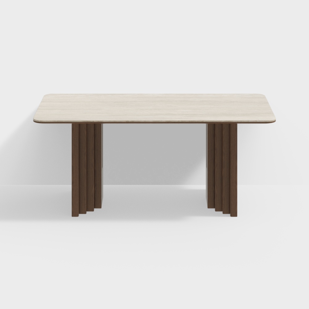 Vintage Stil 1.8m Esstisch Savannah Serie BSFNF2647 Mittelalterfarbe