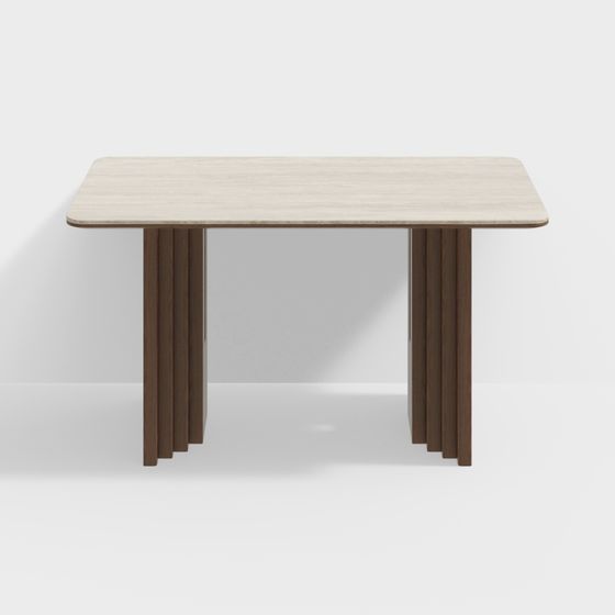 Streamlined Dining Table 3D model