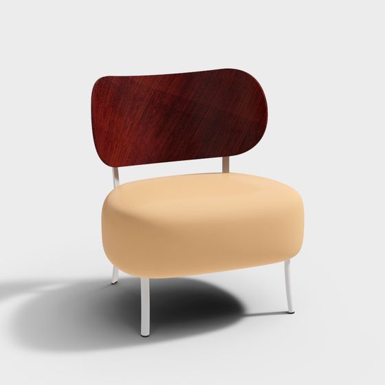 Stylish Low-Polygon Armchair 3D model