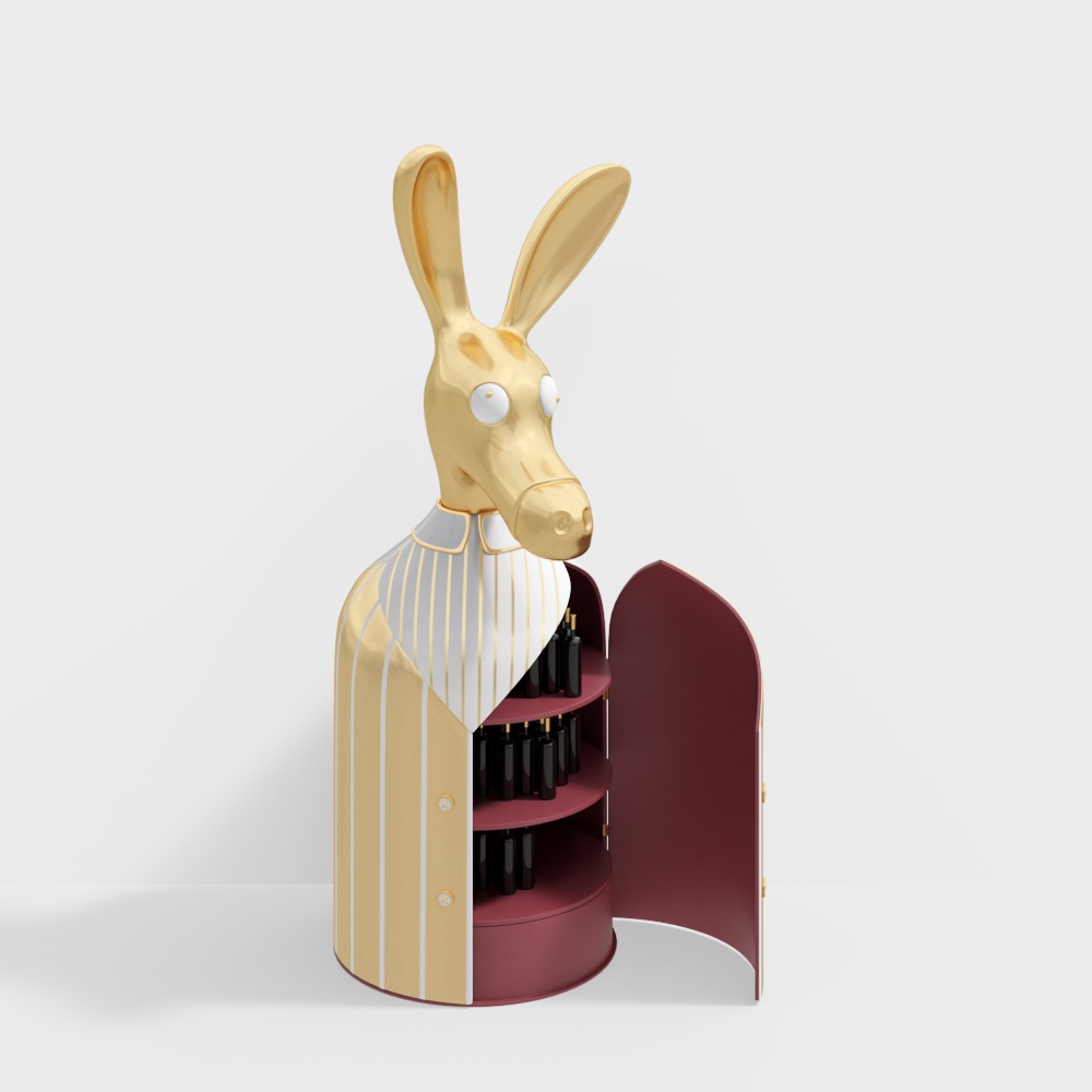 Unique Rabbit Wine Cabinet 3D model