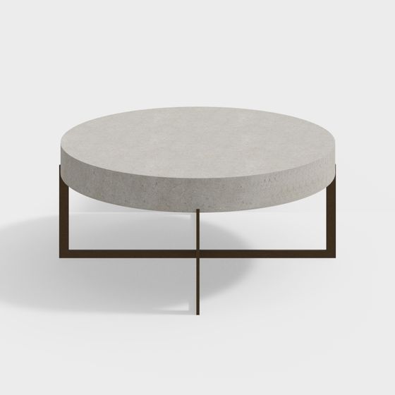 Concrete Round Table 3D model