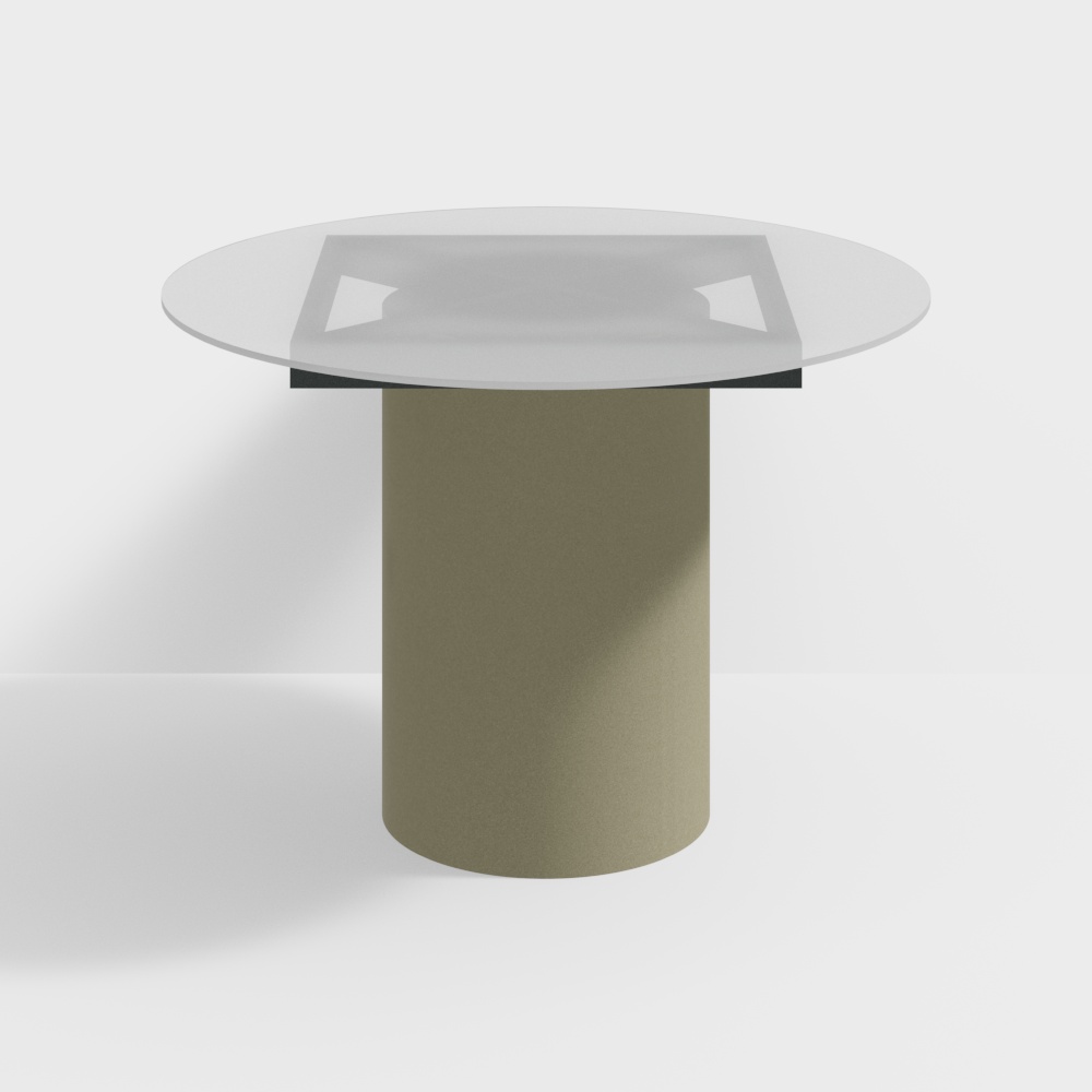 Stylish Low-Polygon Round Table 3D model