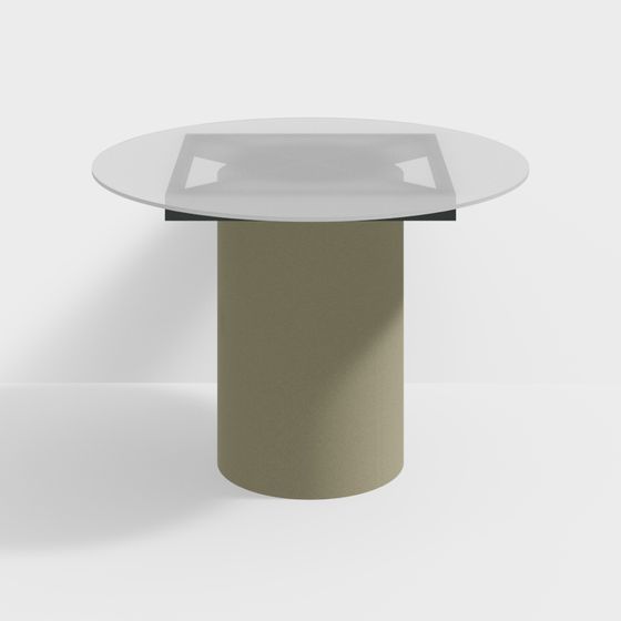 Stylish Low-Polygon Round Table 3D model
