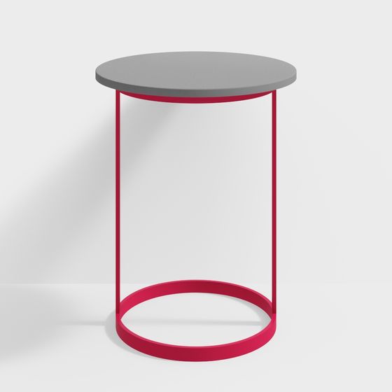 Minimalist Round Side Table 3D model