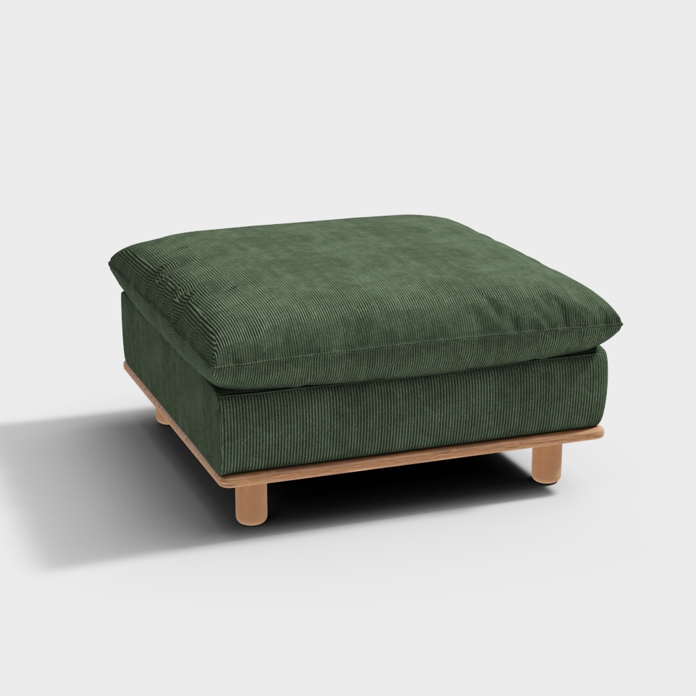 Arbor music language - small full sofa - cloth solid wood sofa foot