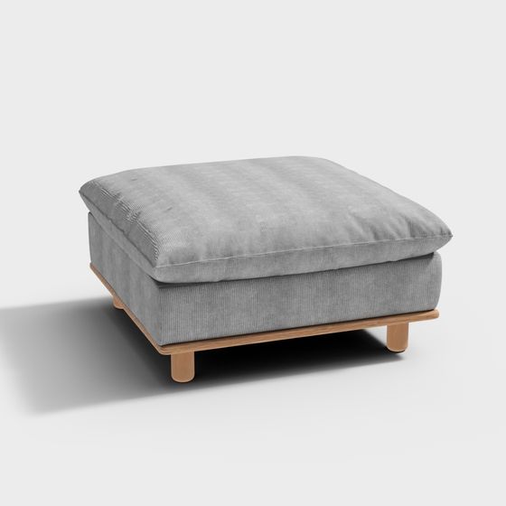 Cozy Ottoman 3D model for Modern Spaces
