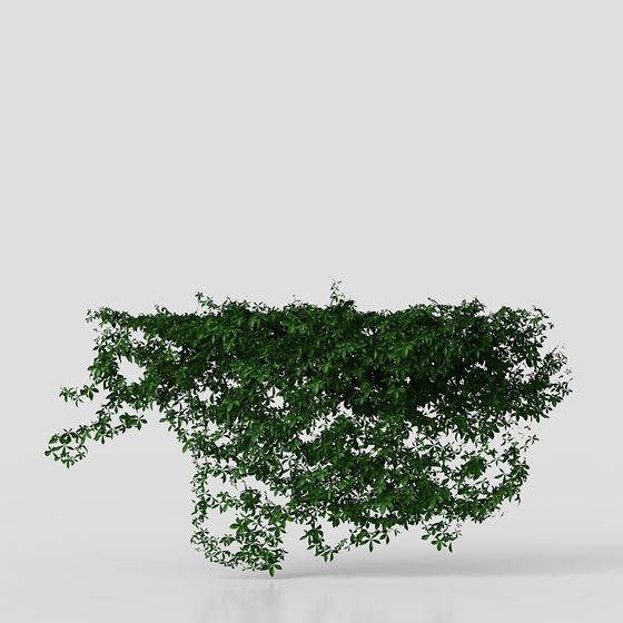 Vine Wall 3D Model - Nature Inspired Low-Poly Design