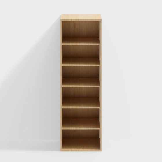 Modern Low-Poly Bookshelf 3D model