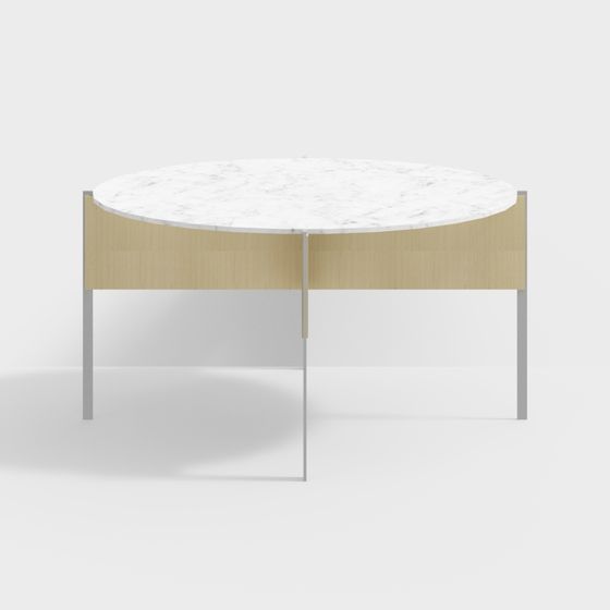 Unique Low-Polygon Round Table 3D model Design