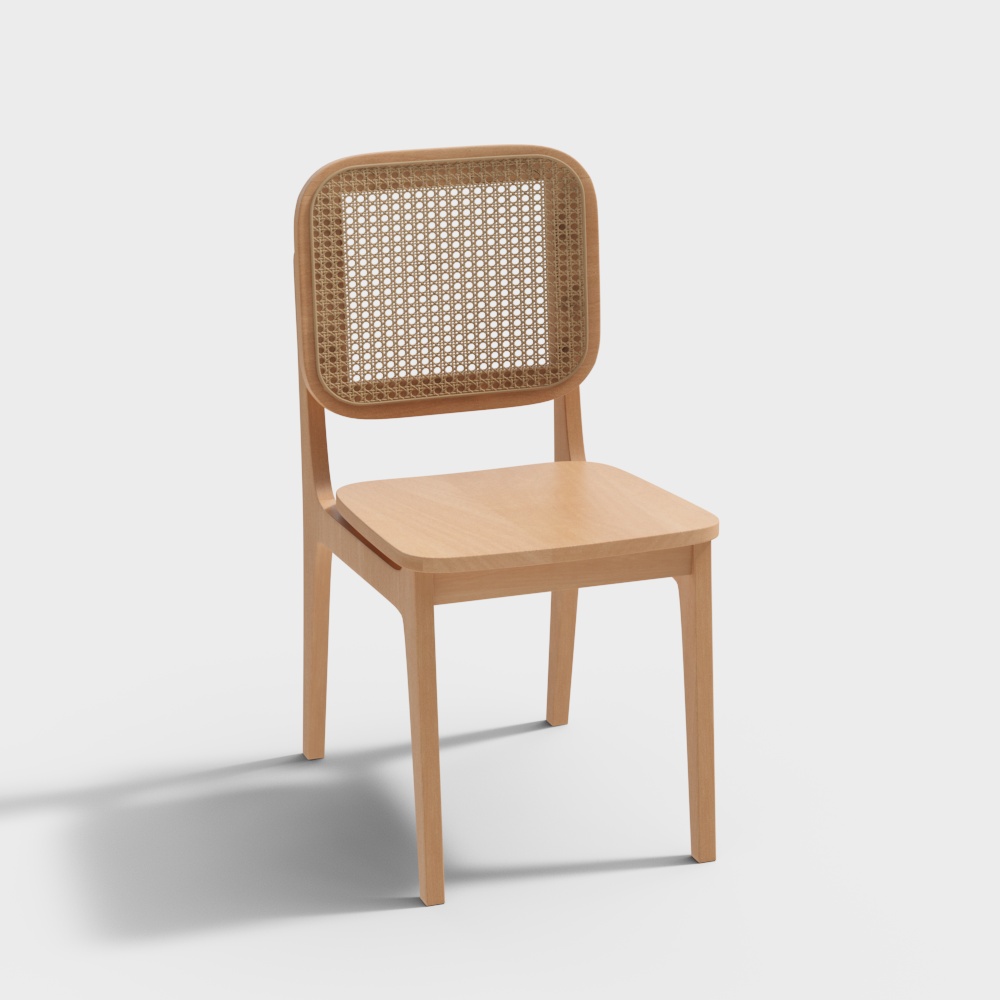 Jomelese   Rattan Chair   Solid wood dining chair