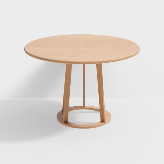 Arakiraku   Лунный круглый стол   Обеденный стол из массива в стиле бревна